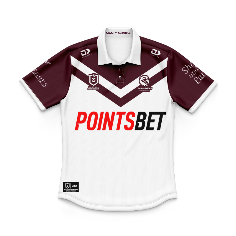 Kid's NRL Manly Warringah Sea Eagles 2024 Away Polo Shirt