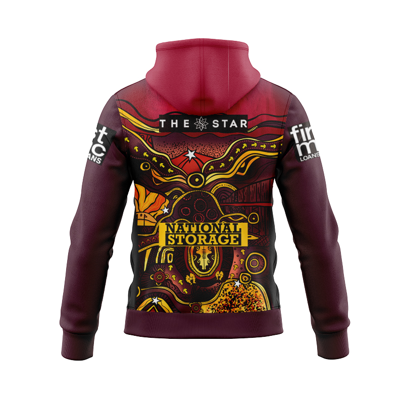 NRL Brisbane Broncos 2021 Indigenous Zipper Hoodie