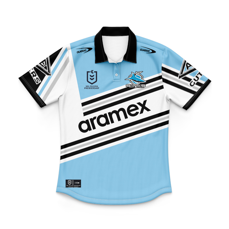 Kid's NRL Cronulla-Sutherland Sharks 2024 Heritage Polo Shirt