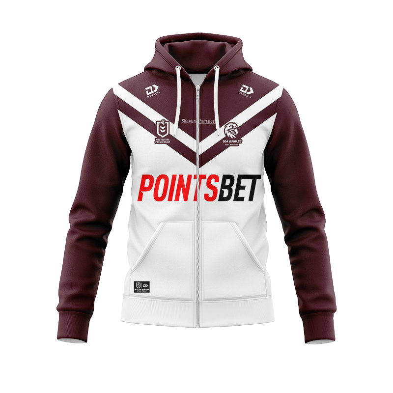 NRL Manly Warringah Sea Eagles 2024 Away Zipper Hoodie
