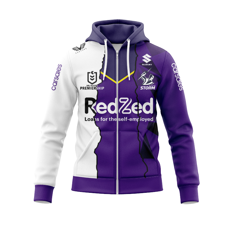 NRL Melbourne Storm 2024 Mix Zipper Hoodie