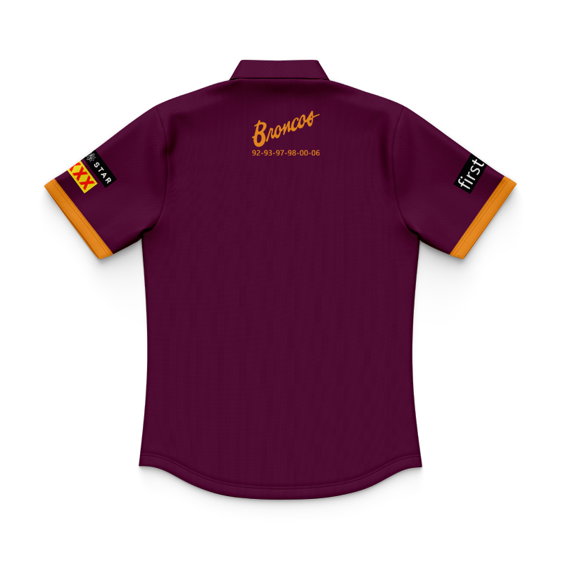 Kid's NRL Brisbane Broncos 2024 Member Polo Shirt