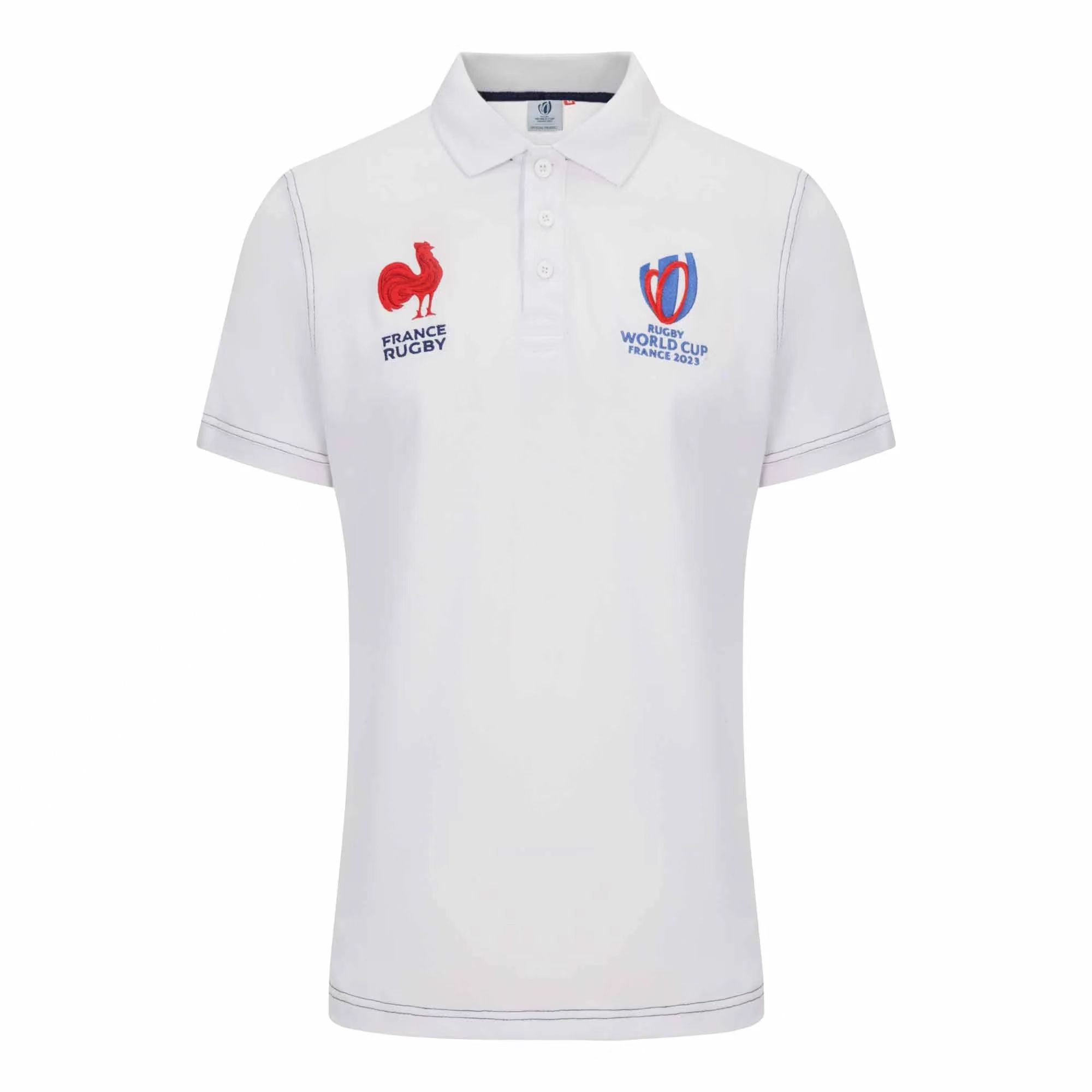 France Rugby 2023 Away White Polo Shirt