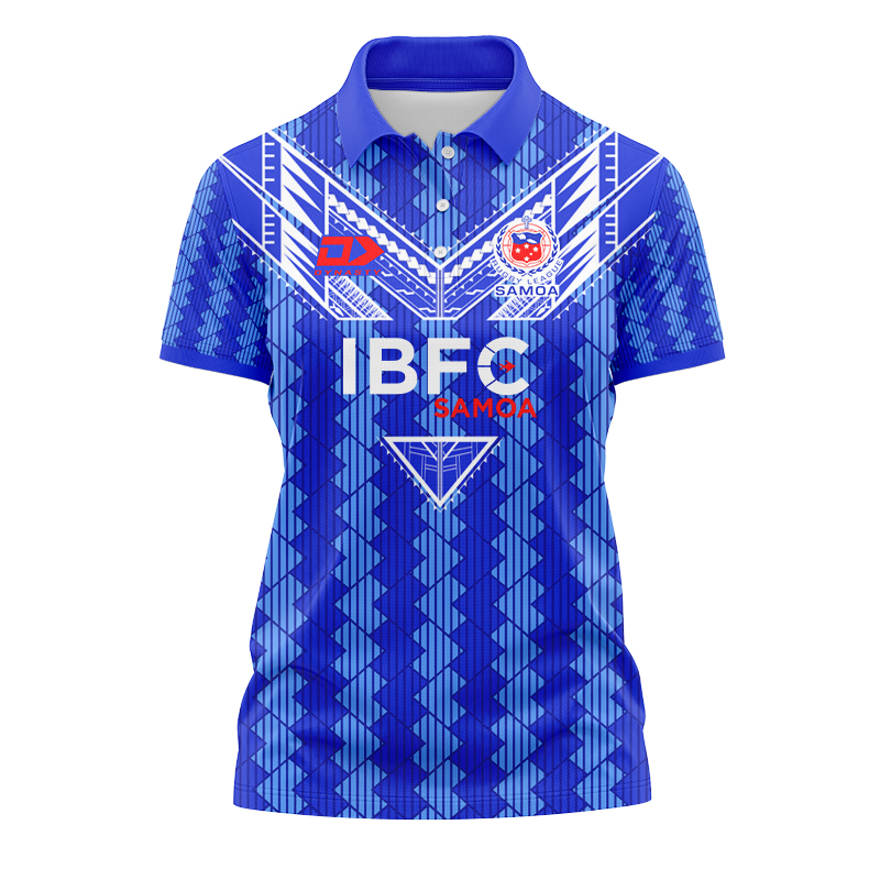 Women's Toa Samoa Rugby League 2024 Home Polo Shirt