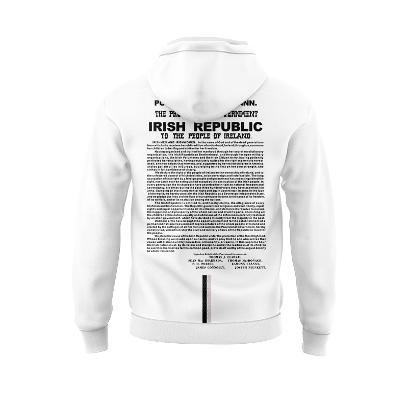 Men's Ireland GAA 1916 Commemoration White Hoodie