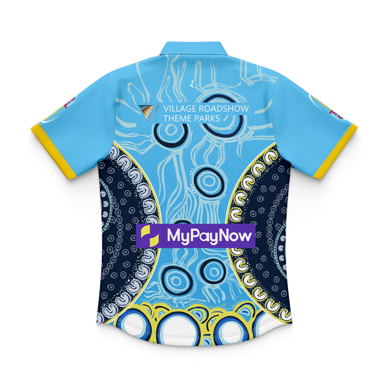 Kid's NRL Gold Coast Titans 2024 Indigenous Polo Shirt