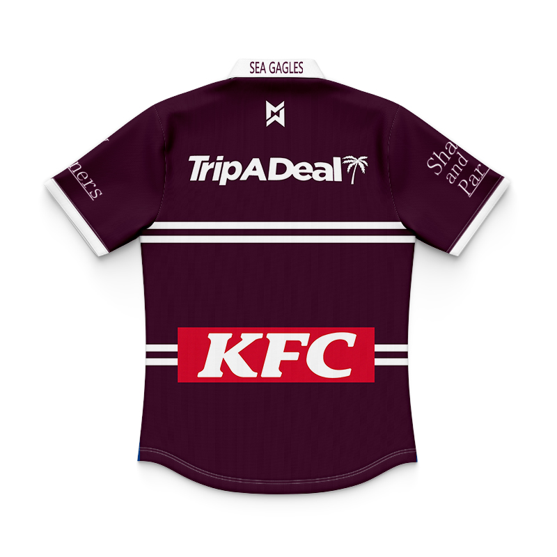 Kid's NRL Manly Warringah Sea Eagles 2024 Home Polo Shirt