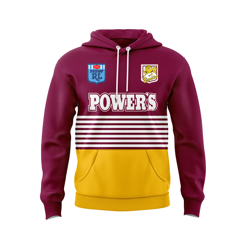 NRL Brisbane Broncos 1992 Retro Hoodie