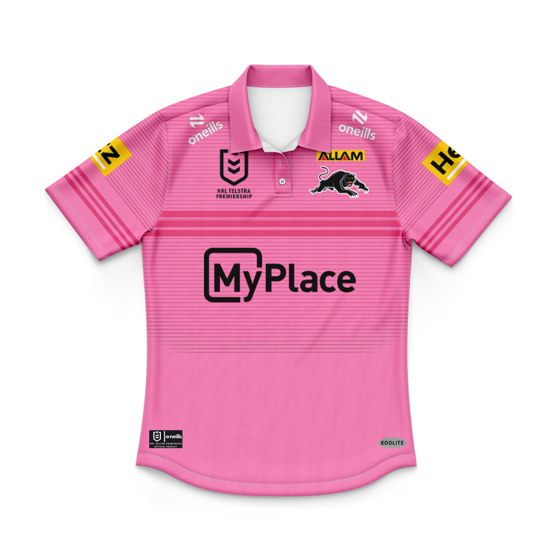 Kid's NRL Penrith Panthers 2024 Away Polo Shirt