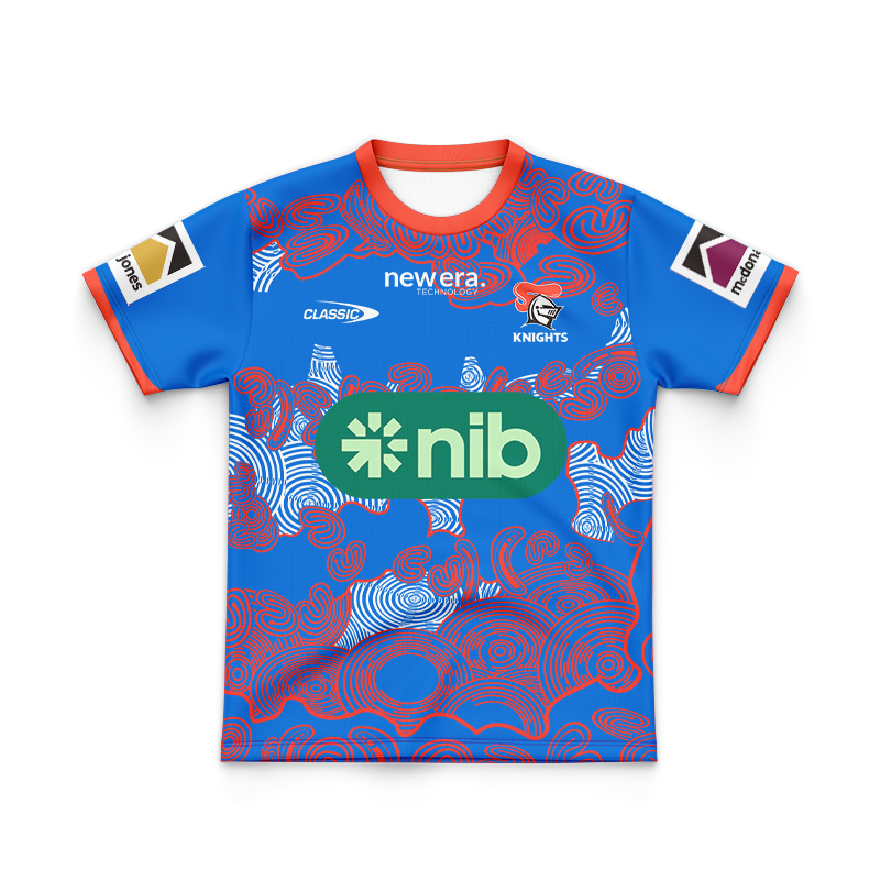 Kid's NRL Newcastle Knights 2024 Warm Up Jersey