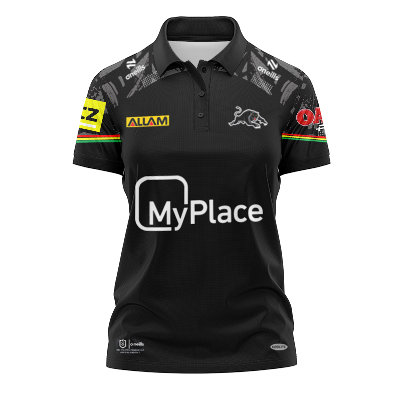 Women's NRL Penrith Panthers 2024 Home Training Polo Shirt