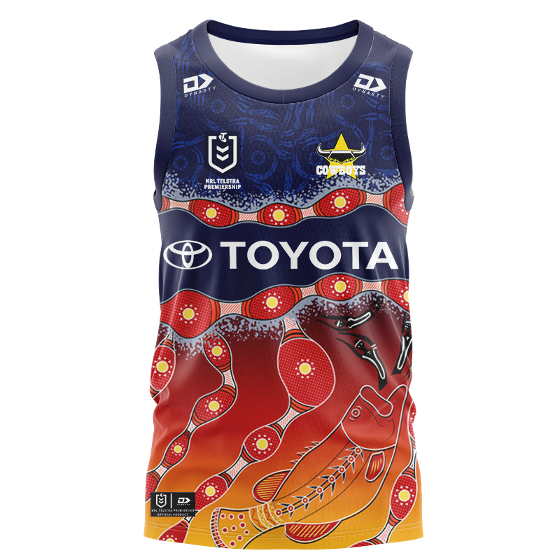 NRL North Queensland Cowboys 2024 Indigenous Singlet