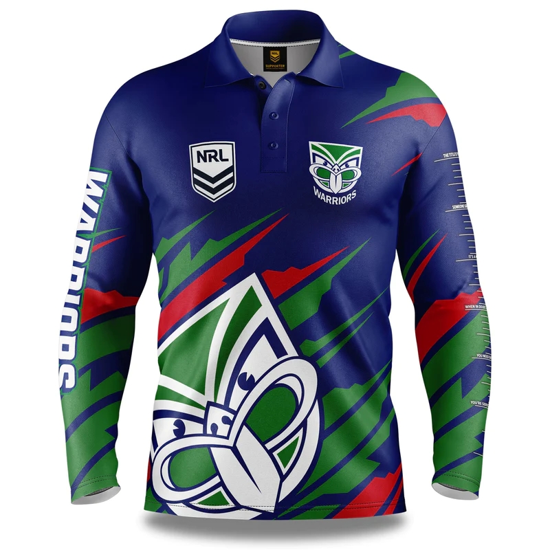 NRL New Zealand Warriors 2024 'FISHFINDER' Fishing Shirt