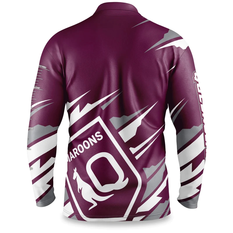 QLD Maroons 2024 'FISHFINDER' Fishing Shirt