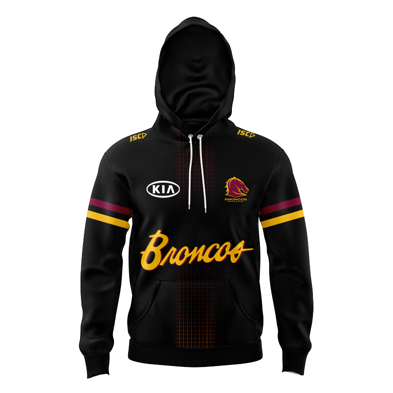 Kid's NRL Brisbane Broncos 2024 Players Run Out Hoodie