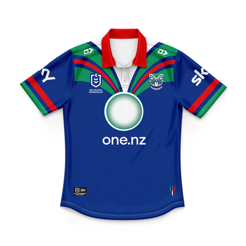 Kid's NRL New Zealand Warriors 2024 Home Polo Shirt