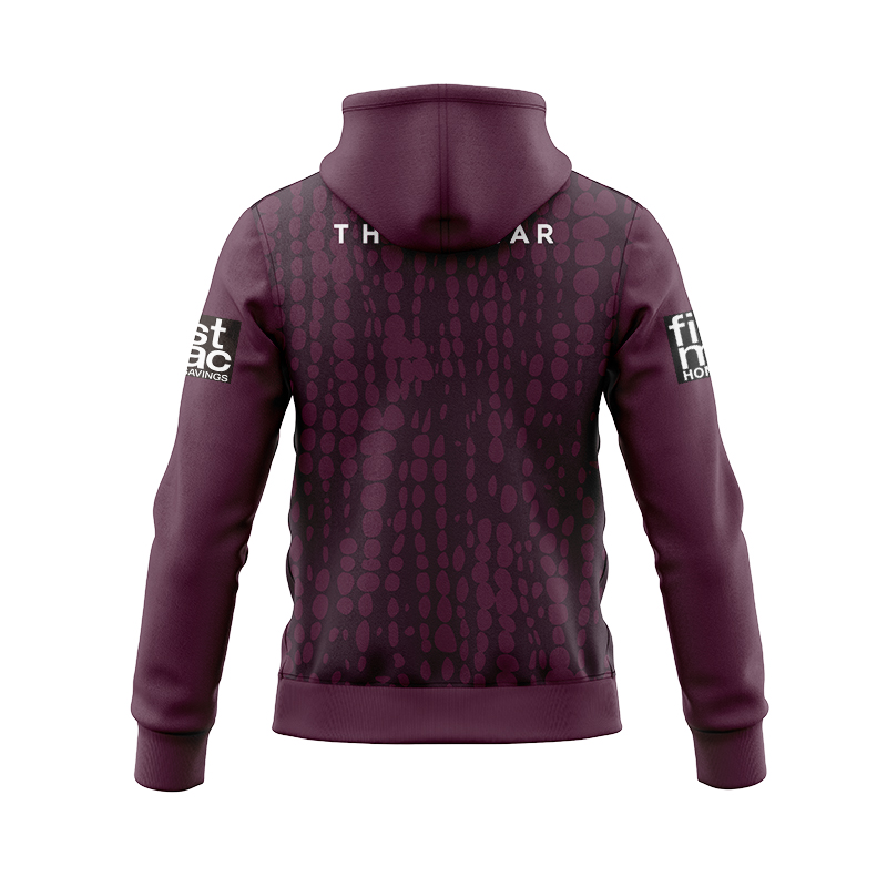 NRL Brisbane Broncos 2025 Maroon Training Zipper Hoodie