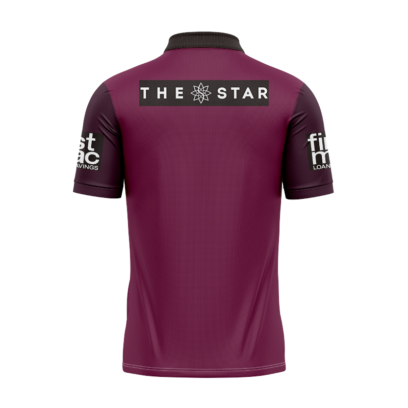 NRL Brisbane Broncos 2024 Maroon Training Polo Shirt