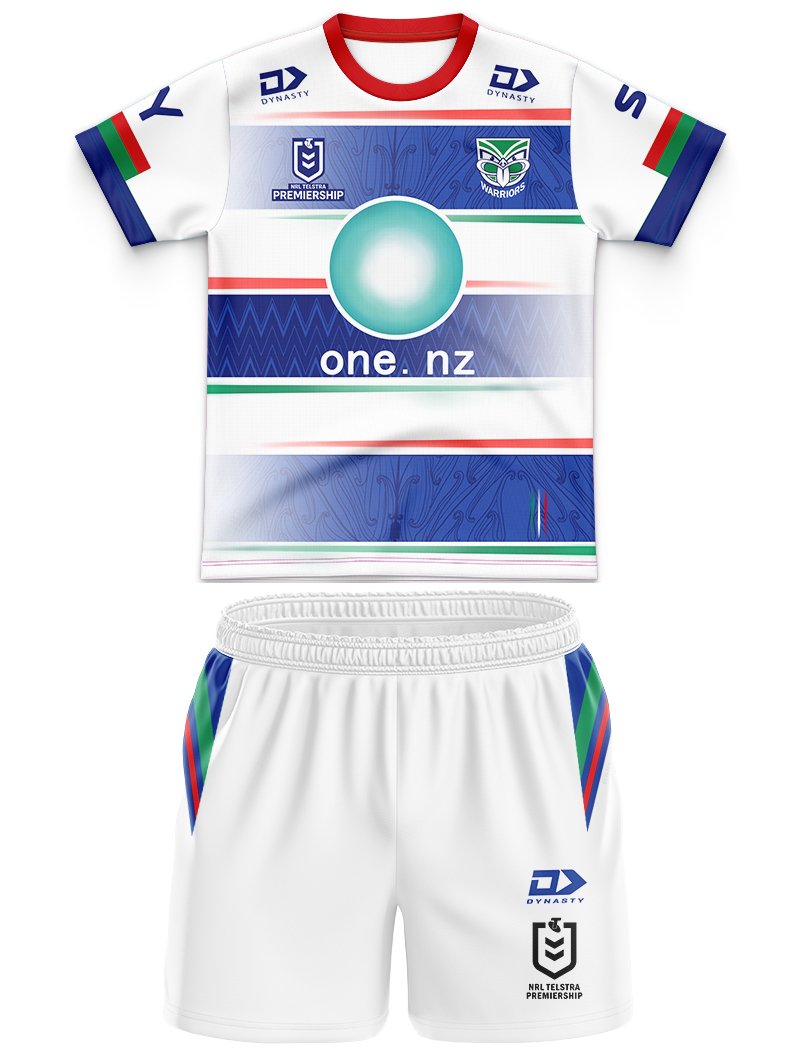 Kid's NRL New Zealand Warriors 2024 Away Jersey+Shorts