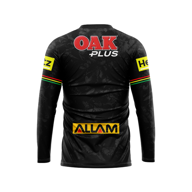 NRL Penrith Panthers 2024 Long Sleeve Dark Training Jersey