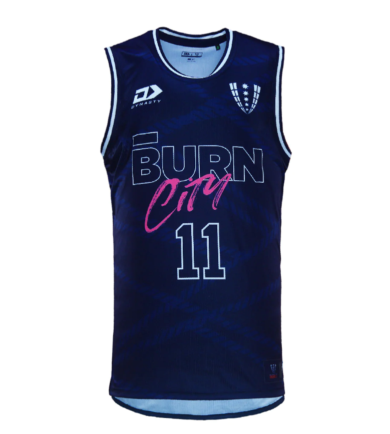 Melbourne Rebels Super Rugby 2024 Navy #11 Basketball Singlet