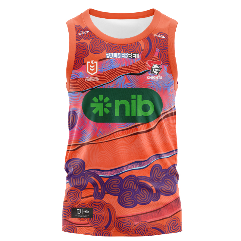 NRL Newcastle Knights 2024 Retail Indigenous Singlet
