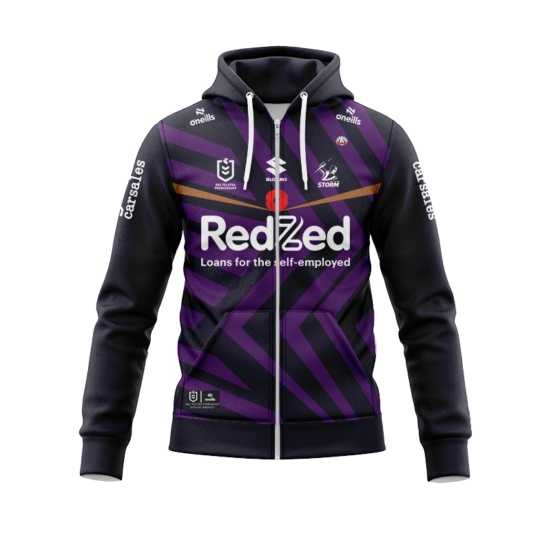 NRL Melbourne Storm 2024 ANZAC Zipper Hoodie
