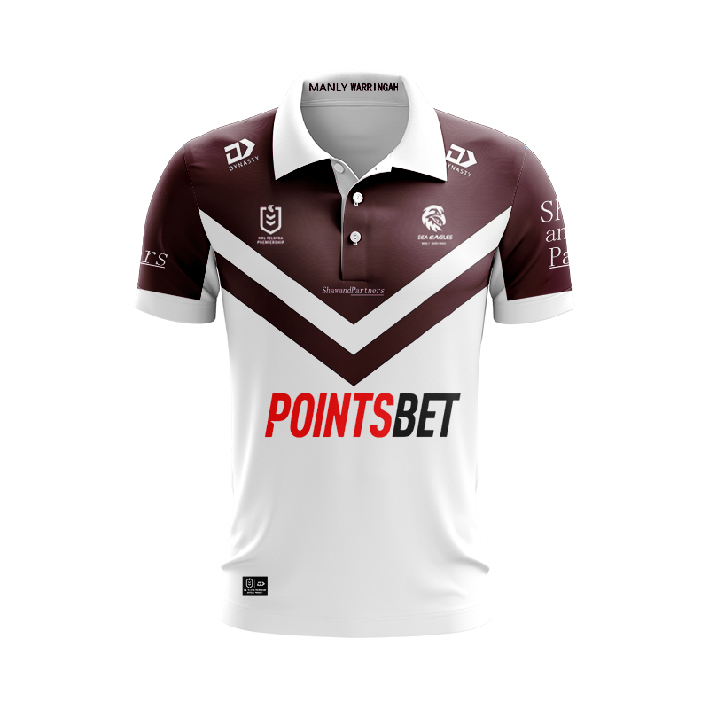 NRL Manly Warringah Sea Eagles 2024 Away Polo Shirt