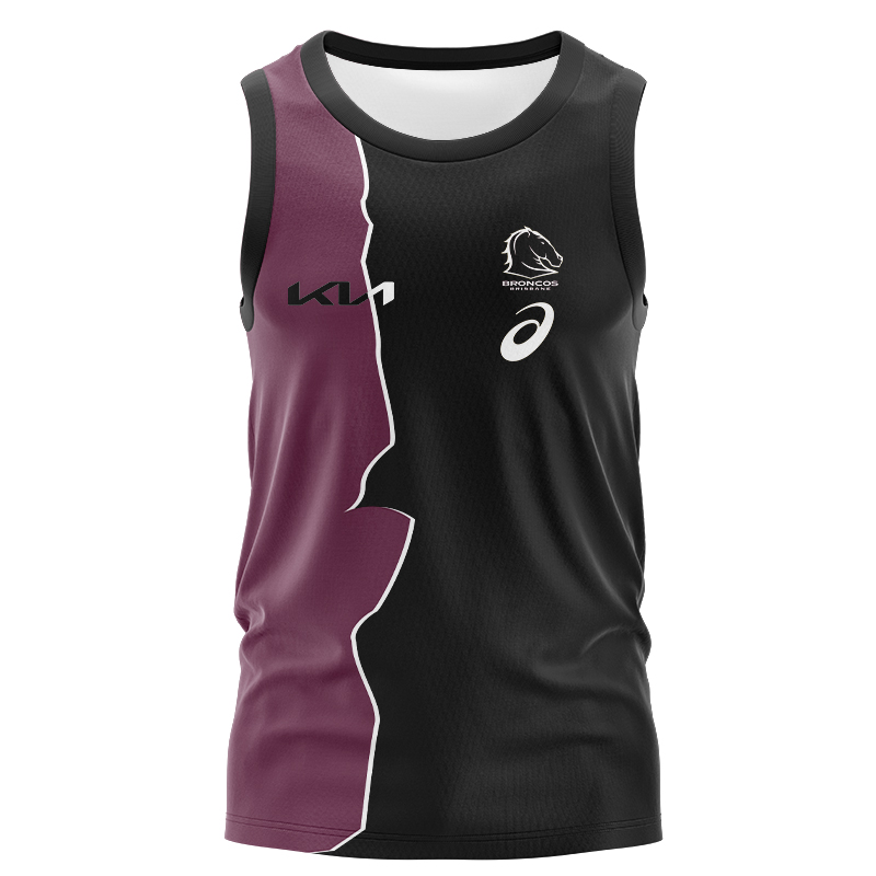 NRL Brisbane Broncos 2024 Training Mix Singlet