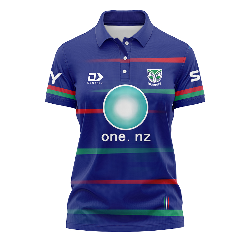 Women's NRL New Zealand Warriors 2024 Dynasty Training Polo Shirt