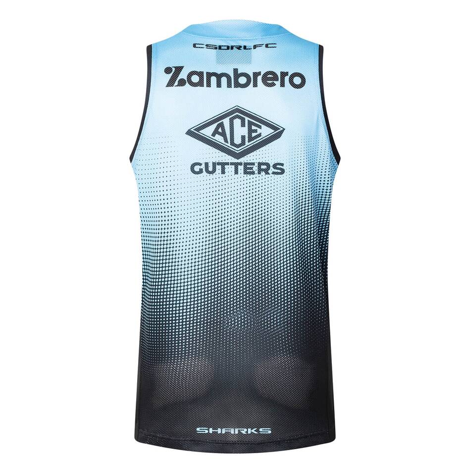 NRL Cronulla-Sutherland Sharks 2025 Sky Training Singlet
