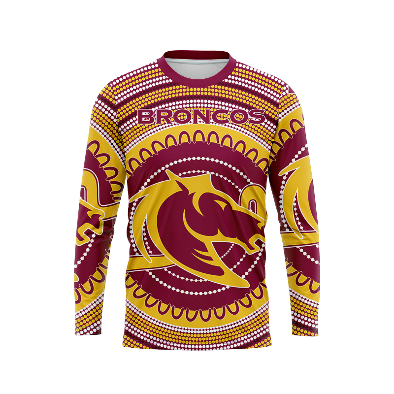 NRL Brisbane Broncos 2021 Long Sleeve Indigenous Jersey