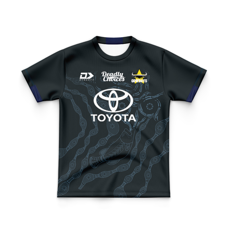 Kid's NRL North Queensland Cowboys 2024 Indigenous Dark Jersey