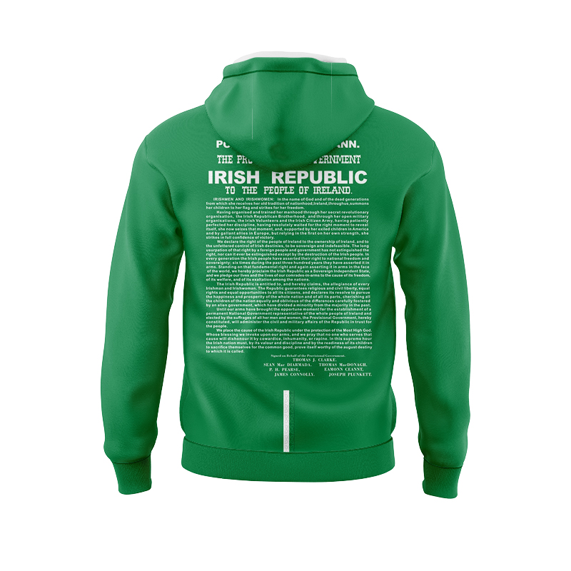 Men's Ireland GAA 1916 Commemoration Light Green Hoodie