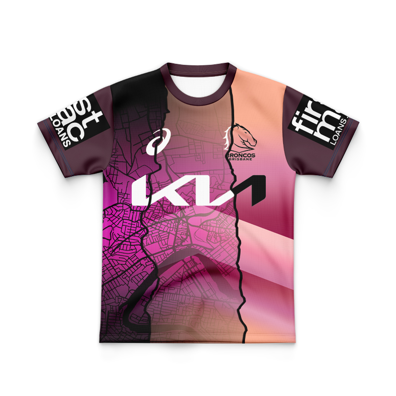 Kid's NRL Brisbane Broncos 2024 Training Mix Jersey