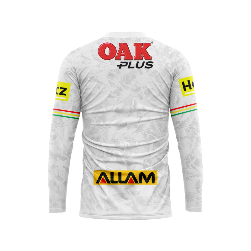 NRL Penrith Panthers 2024 Long Sleeve White Training Jersey
