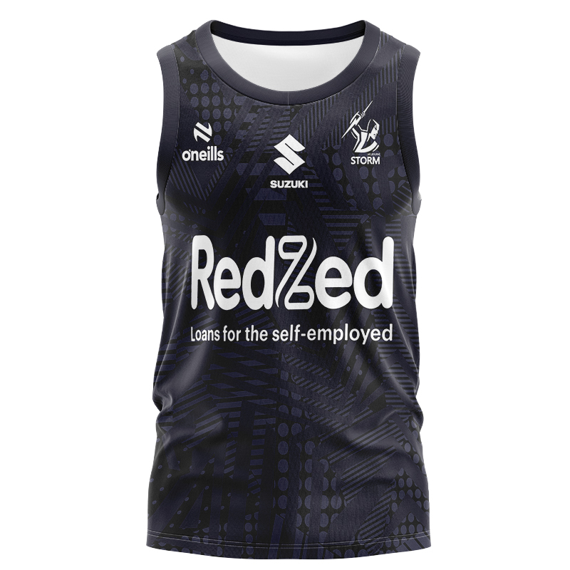 NRL Melbourne Storm 2024 Blue Training Singlet