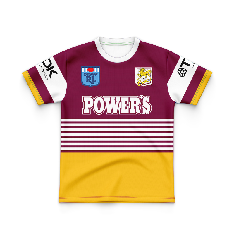 Kid's NRL Brisbane Broncos 1992 Retro Jersey