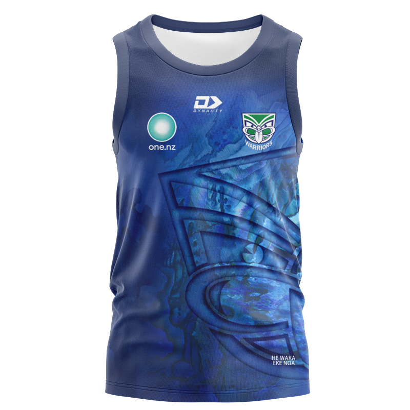 NRL New Zealand Warriors 2025 Paua Warm Up Singlet