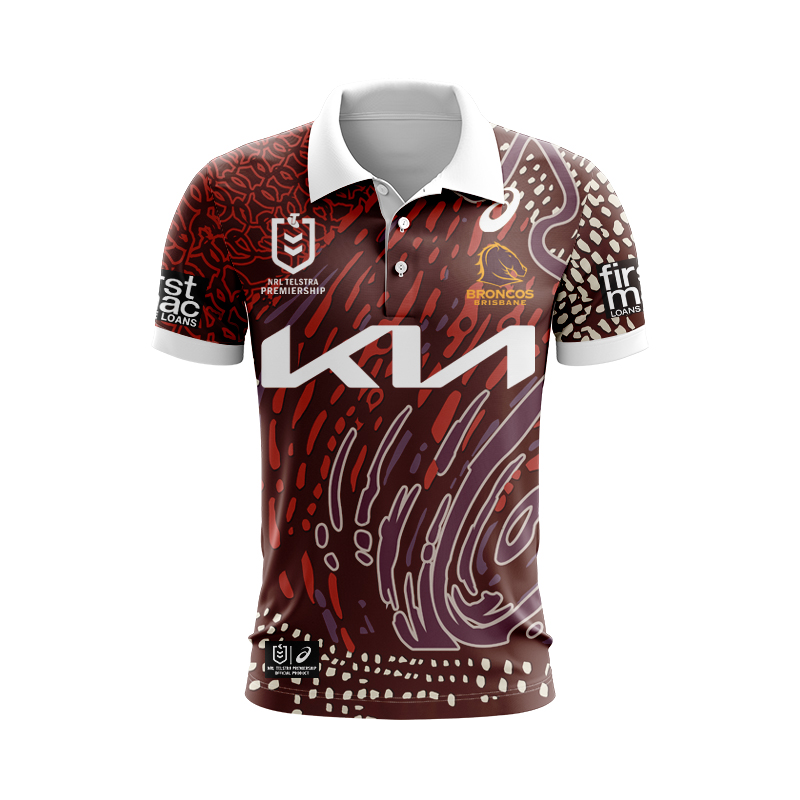 NRL Brisbane Broncos 2024 Indigenous Polo Shirt