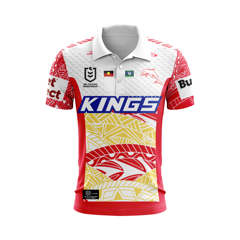 NRL Dolphins 2024 Indigenous Polo Shirt