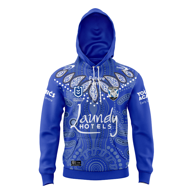 Kid's NRL Canterbury-Bankstown Bulldogs 2024 Indigenous Hoodie