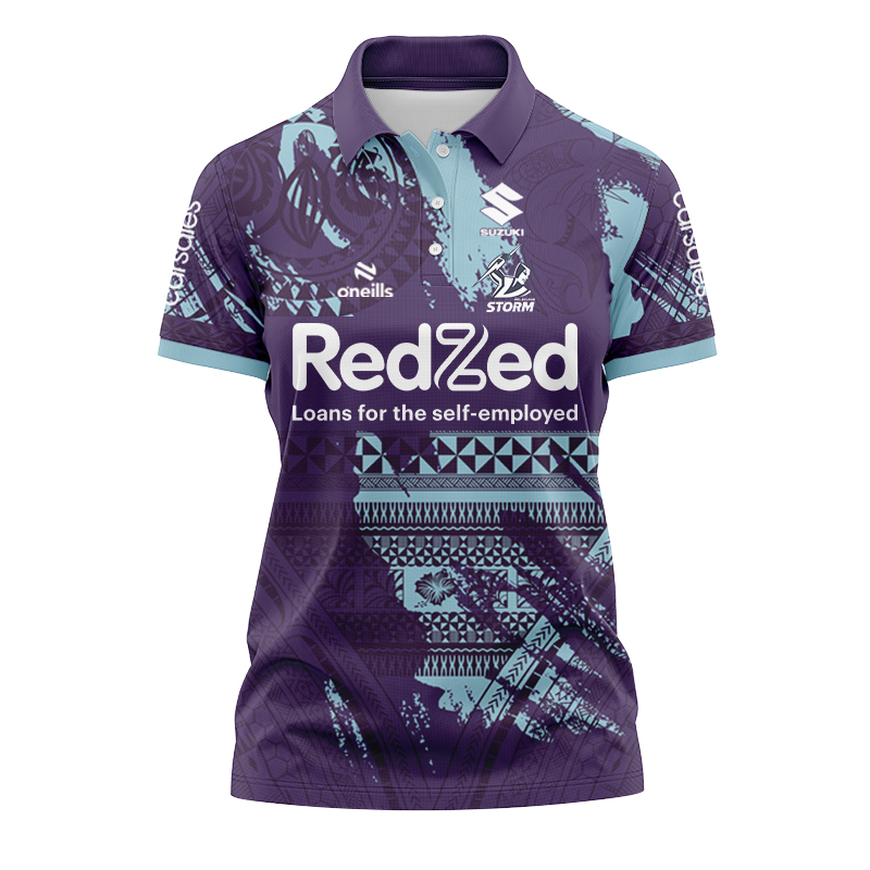Women's NRL Melbourne Storm 2024 Multicultural Polo Shirt