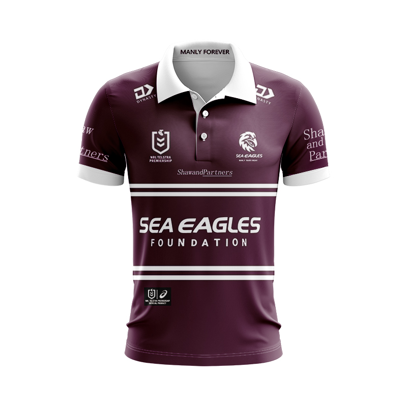 NRL Manly Warringah Sea Eagles 2024 Home Polo Shirt