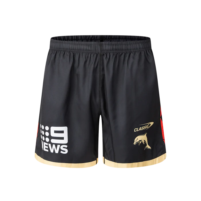 NRL Dolphins 2025 Mens Performance Gym Shorts
