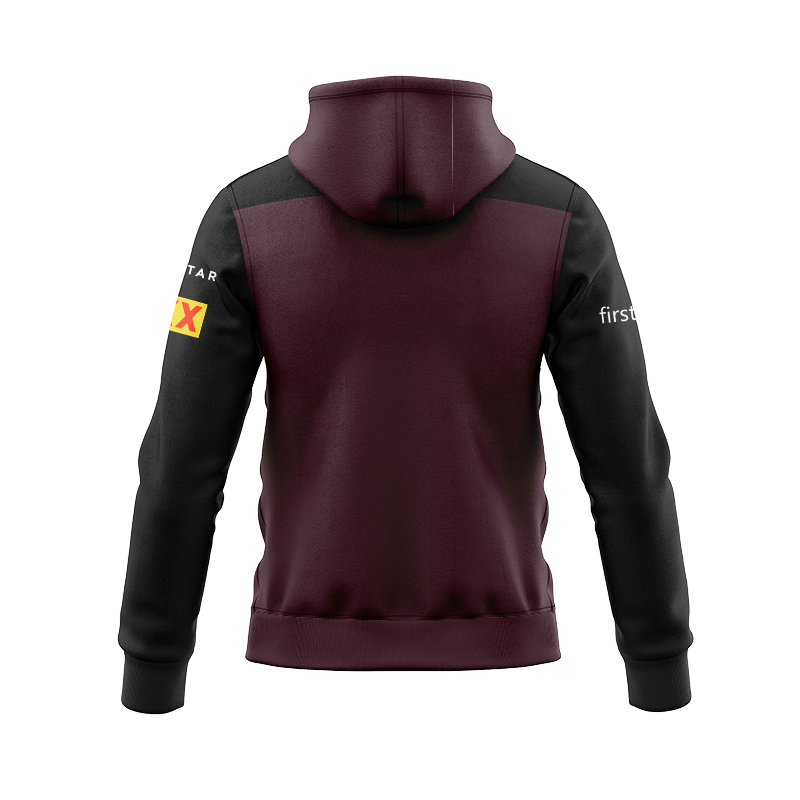 NRL Brisbane Broncos 2025 Maroon Training Zipper Hoodie