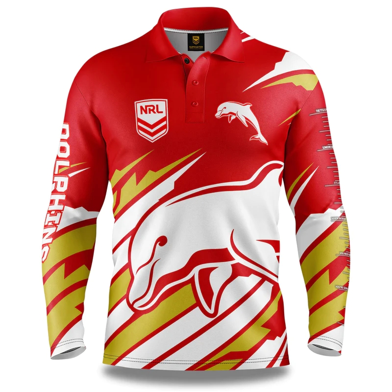 NRL Dolphins 2024 'FISHFINDER' Fishing Shirt