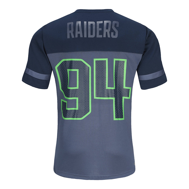 NRL Canberra Raiders 2024 Grid Iron #94 Navy Gray Jersey