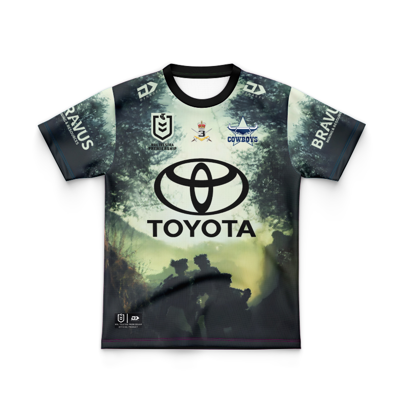 Kid's NRL North Queensland Cowboys 2024 ANZAC Jersey