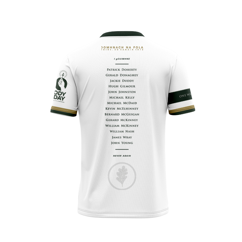 Men's Derry Bloody Sunday GAA Commemoration Jersey White